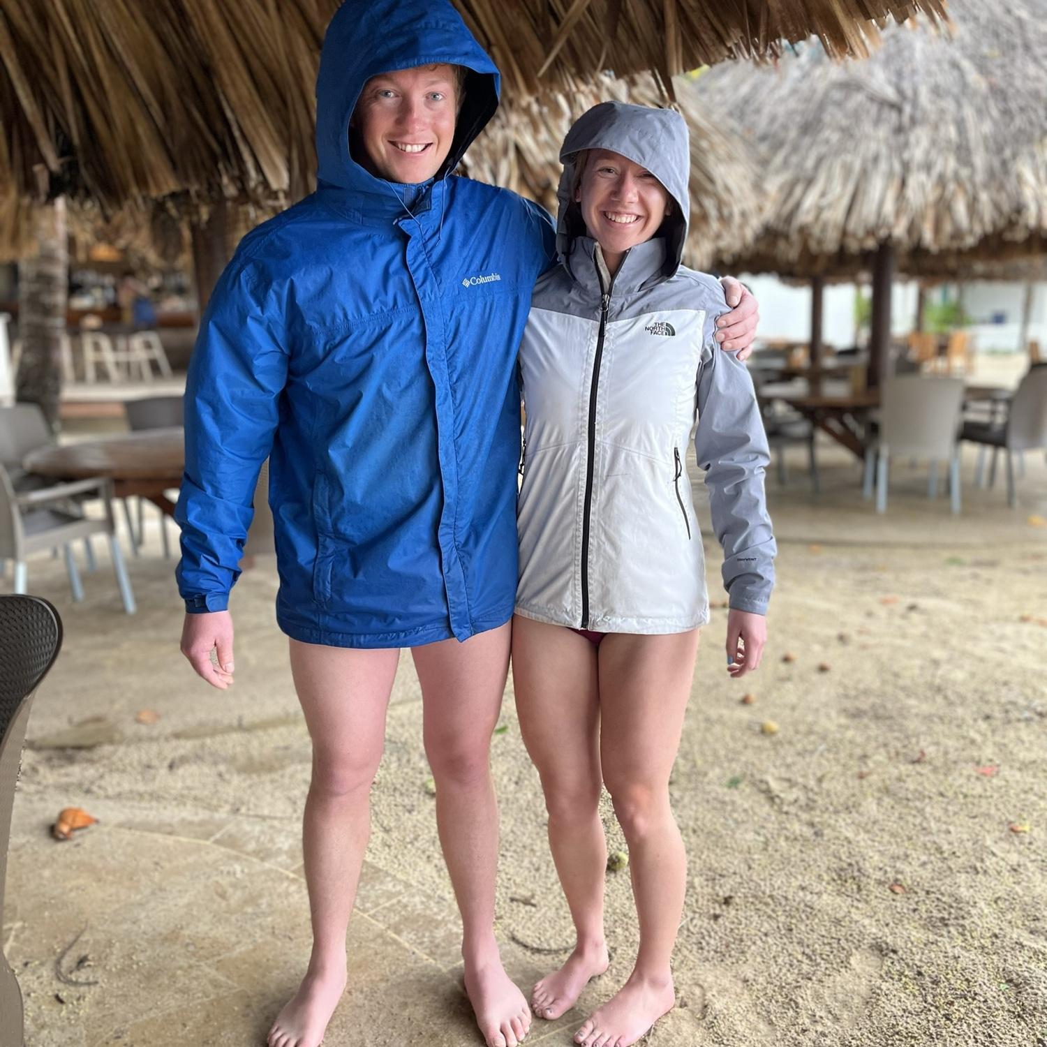 Protecting the shorts during rainy season in Honduras.