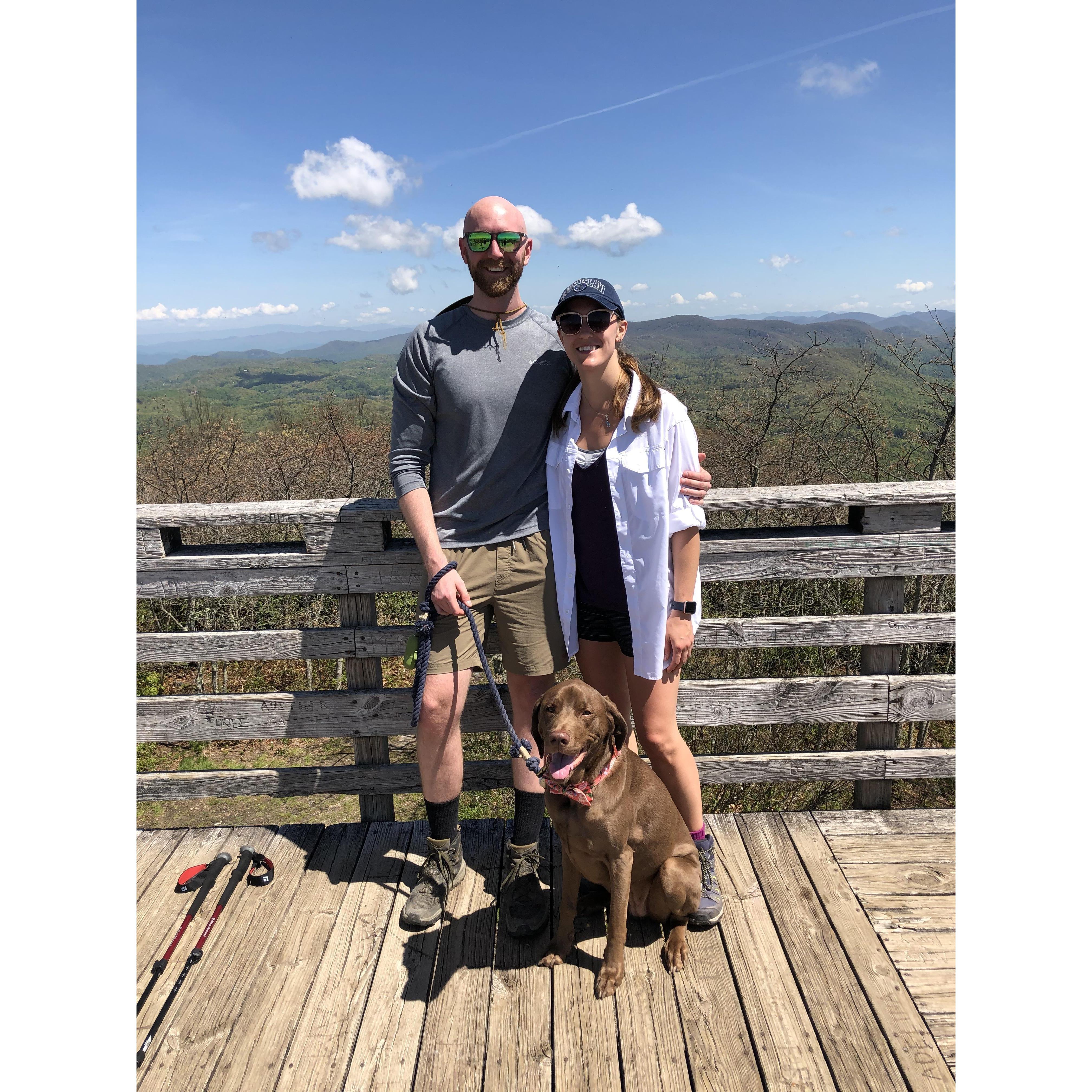 Rabun Bald hiking trail. 2020