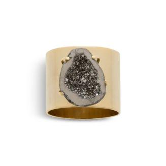 Druzy Napkin Rings, Set of 2