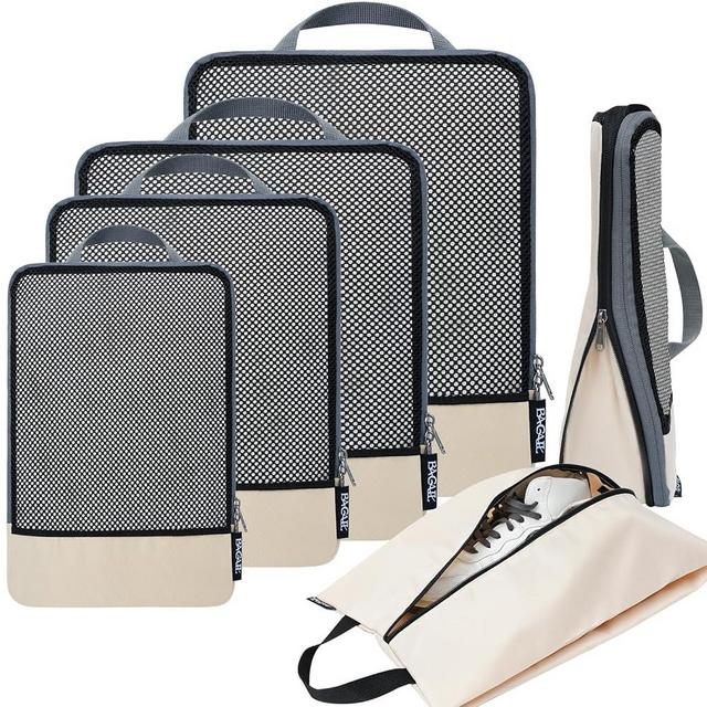 BAGAIL 4 Set/5 Set/6 Set Compression Packing Cubes Travel Accessories Expandable Packing Organizers