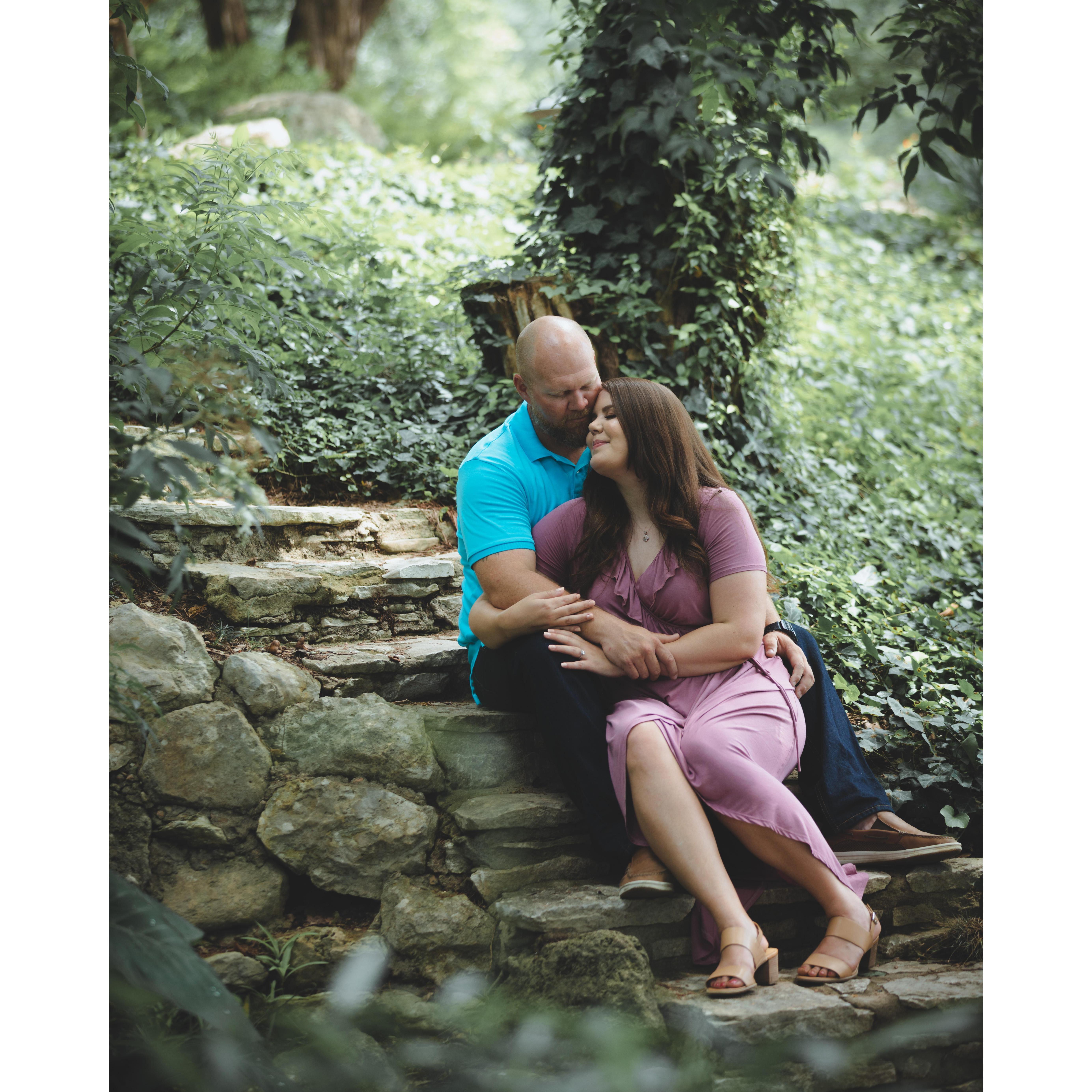 engagement photos at zilker botanical garden where we had our first date