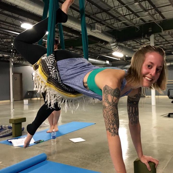 An aerialist and a pilot walk down the aisle...