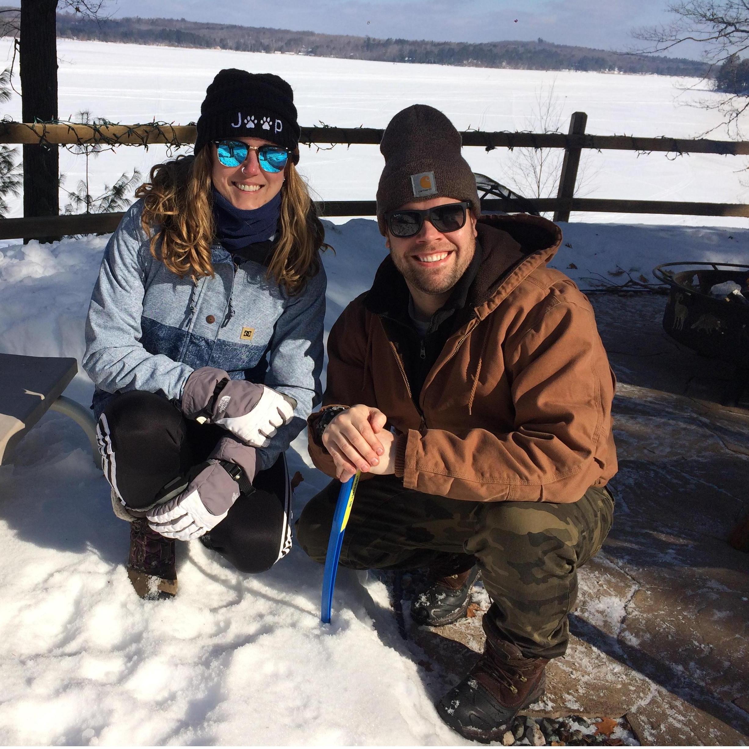 Winter fun at the cabin last February!