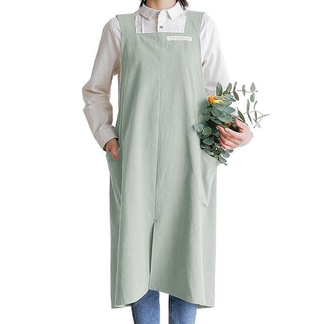 HANEE Cotton Aprons for Women and Men | Cross-Back Apron with Pockets