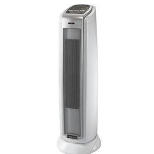 Lasko Oscillating Ceramic Tower Space Heater for Home with Overheat Protection, Timer, 22.5 Inches, Silver, 1500W, 5775