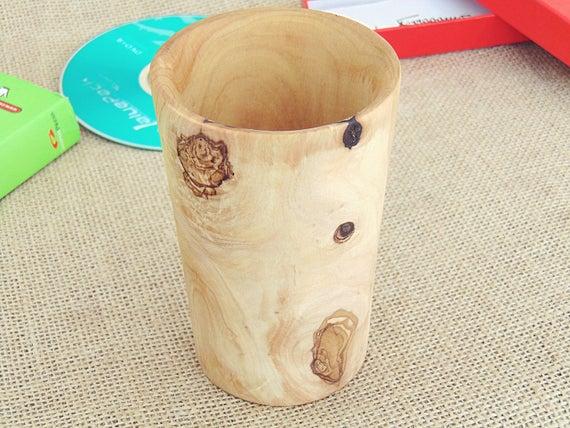 Wooden Toothbrush Cup