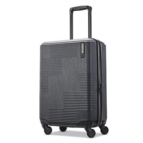 American Tourister Stratum XLT Expandable Hardside Luggage with Spinner Wheels, Jet Black