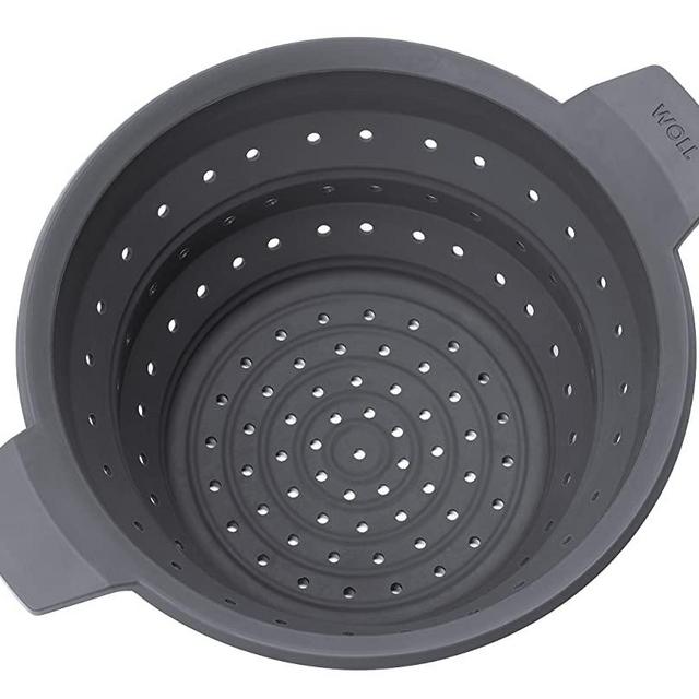 Woll Concept Plus Multi-Function Collapsible Silicone Steamer & Colander Insert, 11", Gray