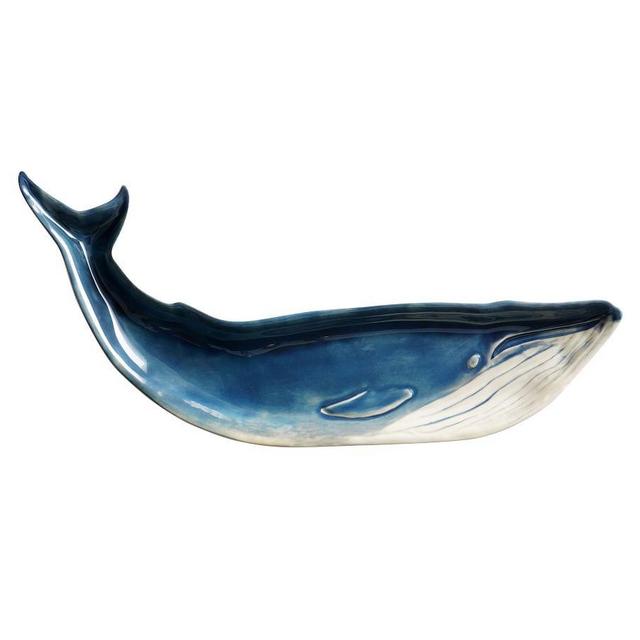 Whale Melamine Serving Platter - Navy
