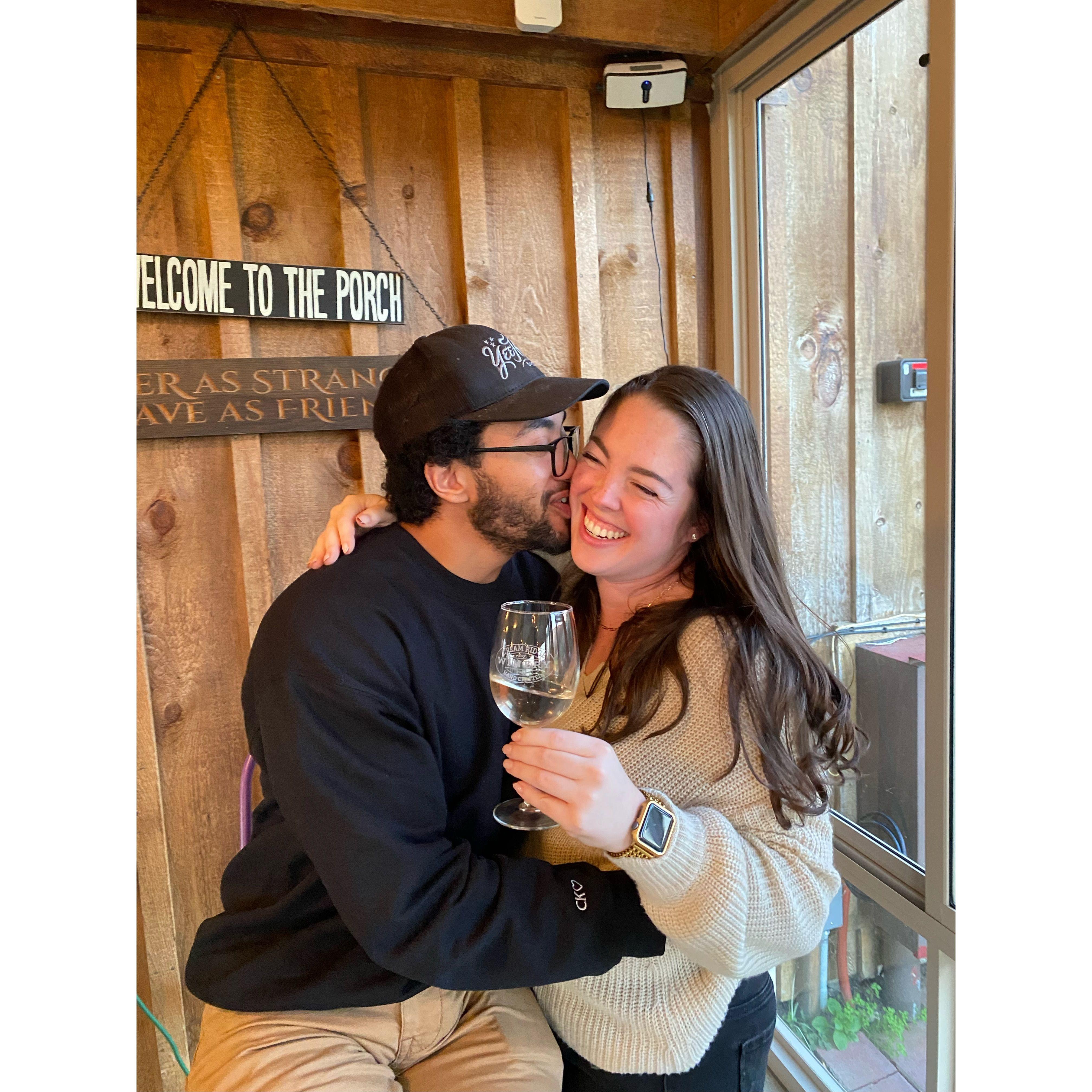 November 7, 2023: Our first time seeing each other since Tony left for tour in September. Cass took a trip to NJ to spend time with Tony and see him run the show again!