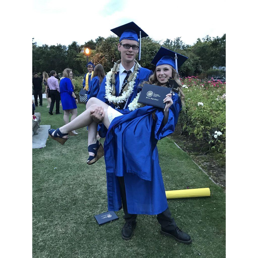 Ethan and Courtney graduating high school. 