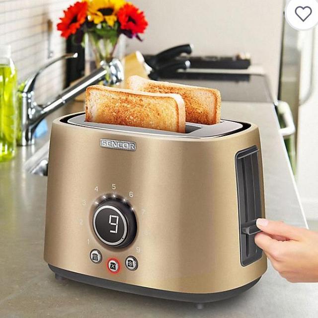 Sencor® 2-Slot Toaster with Rack in Champagne
