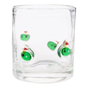 Golf Charm Inlay Double Old Fashioned Glass