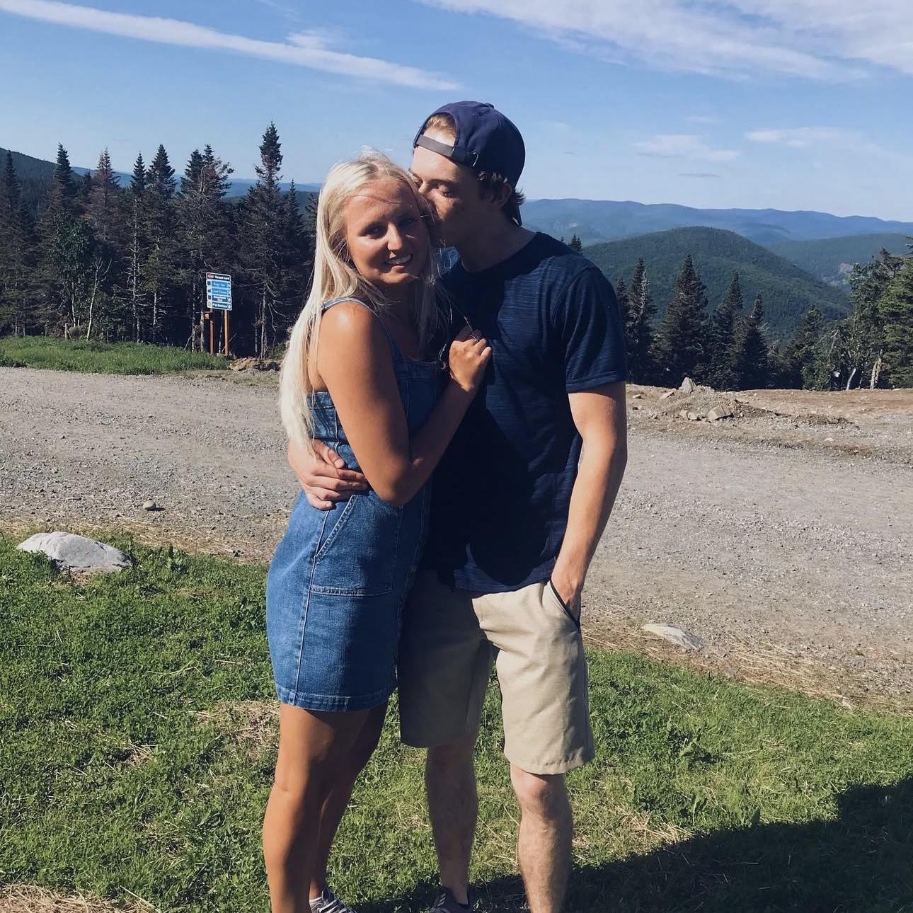Top of the mountain in Mont Tremblant. It became their tradition to recreate this photo every time they were in Tremblant.