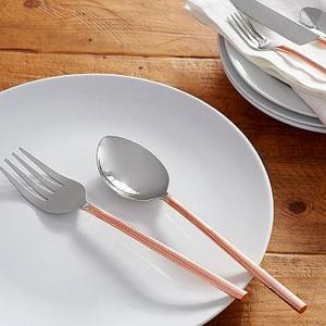 Copper Handled Flatware, 2 Piece Serve Set