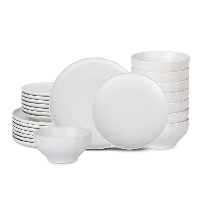 Stone Lain 24pc Rio Stoneware Dinnerware Set Beige