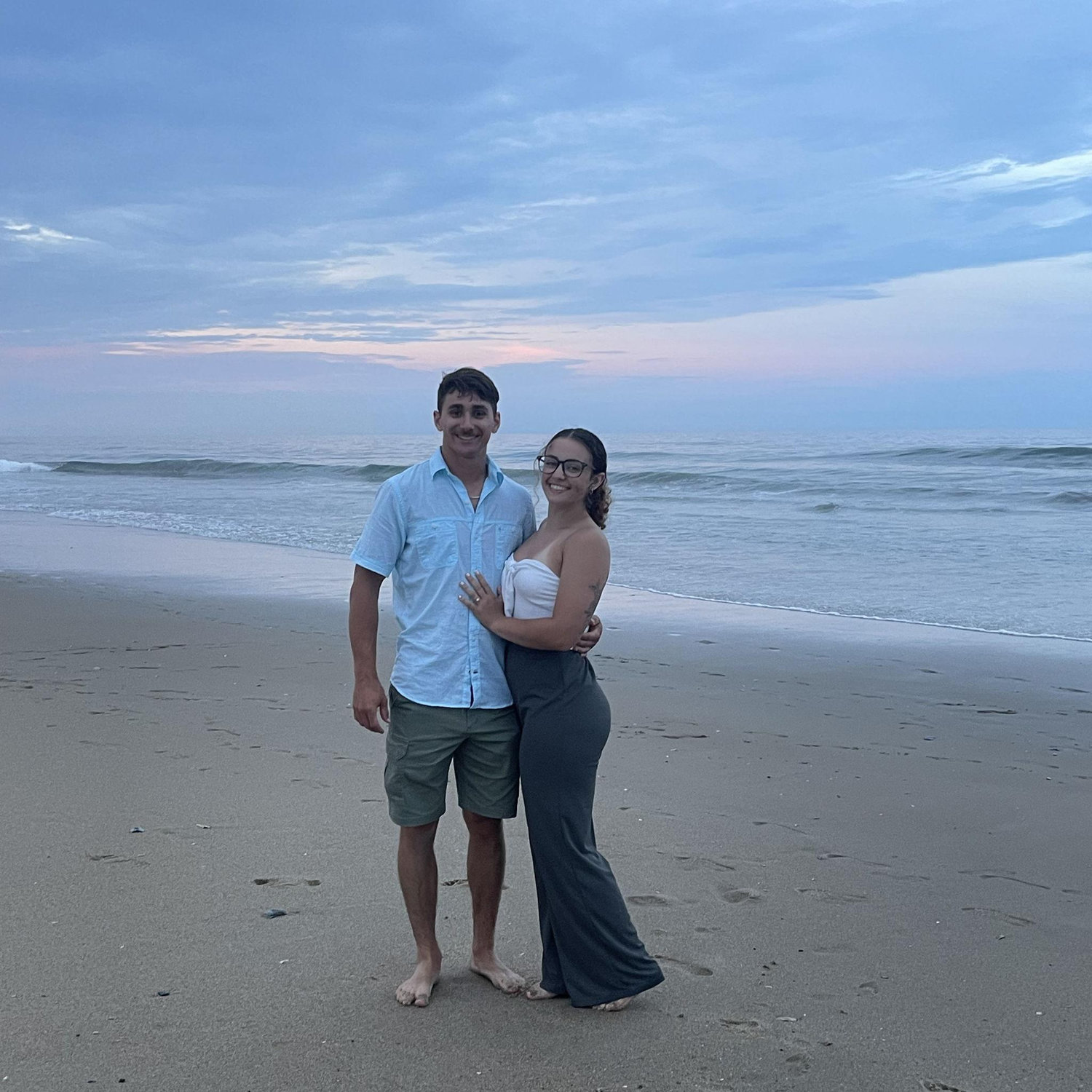 Engagement photos on the beach in Chincoteague, VA