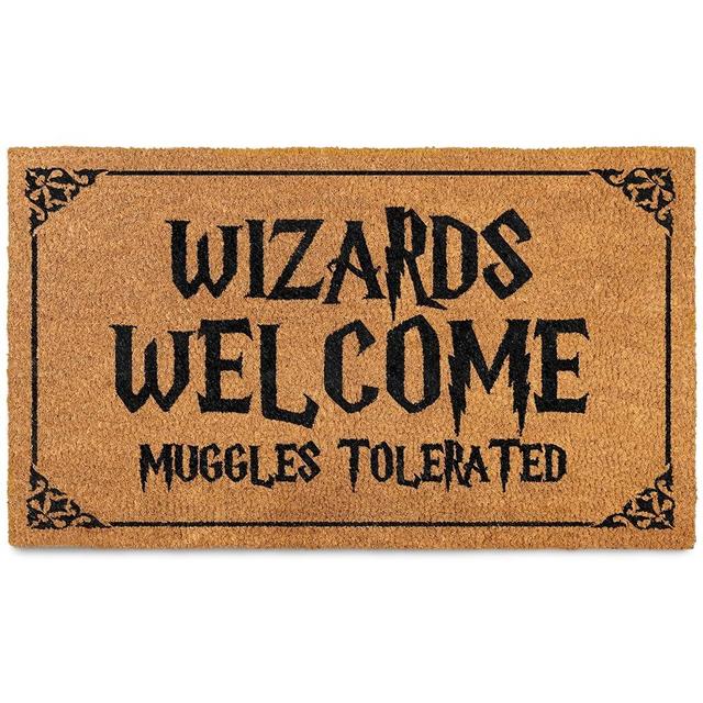 Wizards Welcome Muggles Tolerated Potter Door Mat 30x17 Inch, Potter Doormat, Potter Welcome Mat, Potter Outdoor Decor, Funny Nerd Gift, Nerd Welcome Mat, Geek Decor, Nerdy Decor, Geek Door Mat