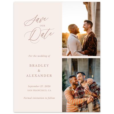 Beige Wedding Digital Save the Date - Andros Multiphoto