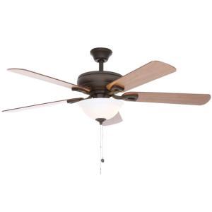 Rothley 52 in. Indoor Oil-Rubbed Bronze Ceiling Fan with Light Kit