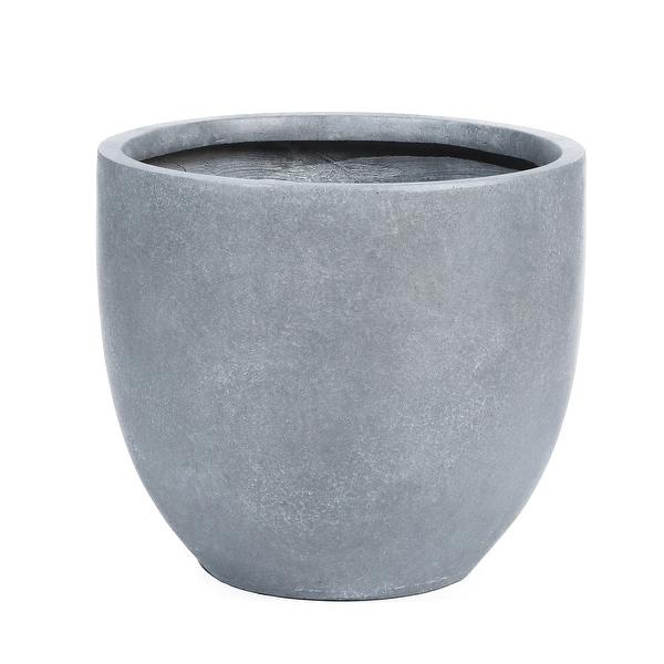 MgO Round Indoor/Outdoor Planter - MEDIUM - Light Grey