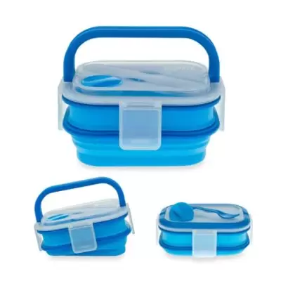 SmartPlanet Collapsible Double Decker Meal Kit in Green