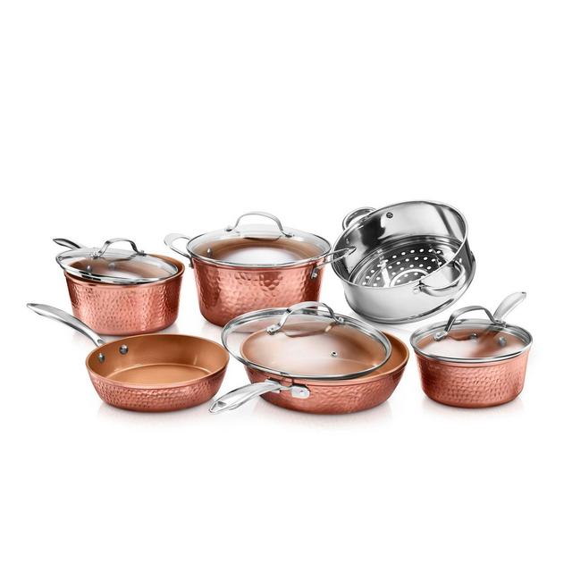 Gotham™ Steel Hammered Nonstick Aluminum 10-Piece Cookware Set in Copper