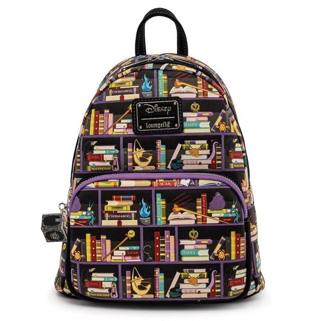 Loungefly Disney Villains Books Womens Double Strap Shoulder Bag Purse, One Size, Multi