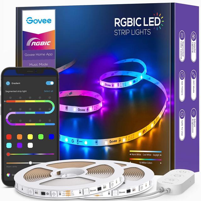 Govee 65.6ft RGBIC LED Strip Lights, Color Changing LED Strips