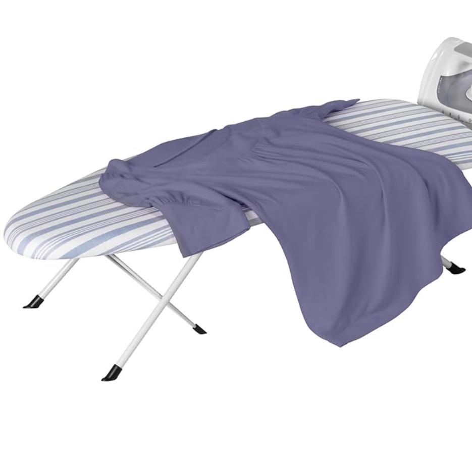 Honey-Can-Do Folding Tabletop Ironing Board with Iron Rest BRD-09222 Blue, 32” L x 12” W
