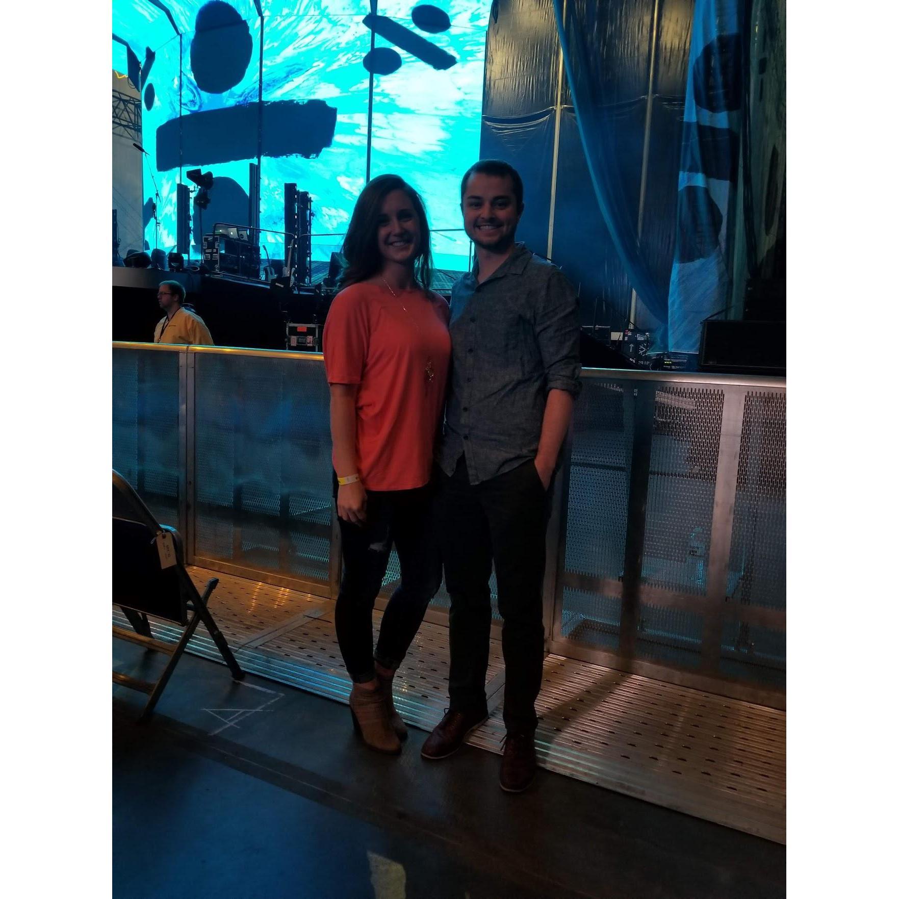 Floor seats at Ed Sheeran concert, October 2018