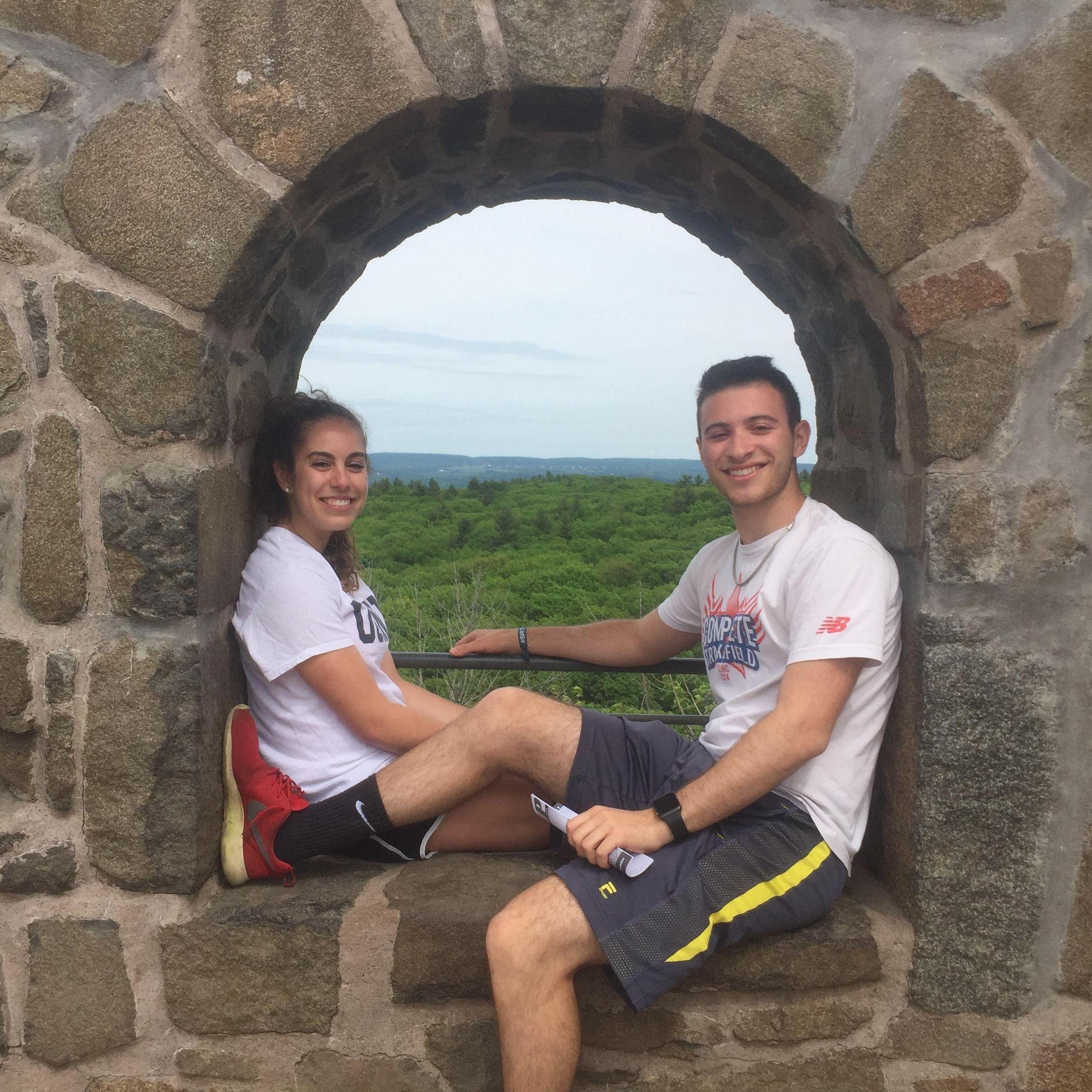 Our first date - hiking at Sleeping Giant park (5/28/17)