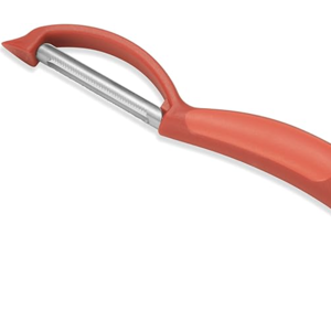 Kuhn Rikon Serrated Piranha “Swivel” Peeler 7.25” Red