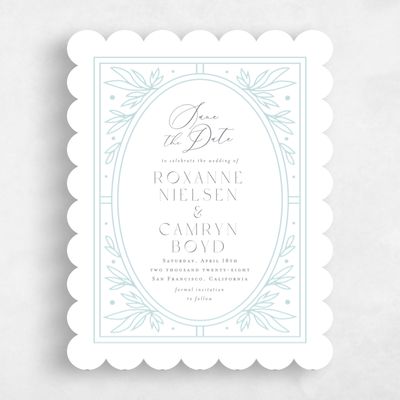 Iceberg, Blue Wedding Save the Date - Poplar Classic