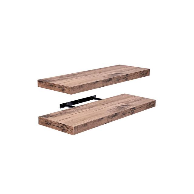 2 Pack Sorbus Rustic Coastal Beach Floating Wall Shelves for Bedroom, Decor, Kitchen, Living Room - for Trophies, Frames, Bookshelf