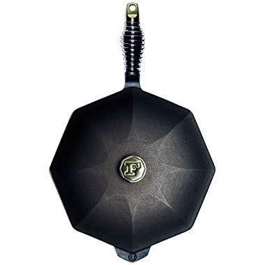 FINEX - 12" Cast Iron Skillet with Lid, Modern Heirloom, Handcrafted in the USA, Pre-seasoned with Organic Flaxseed Oil