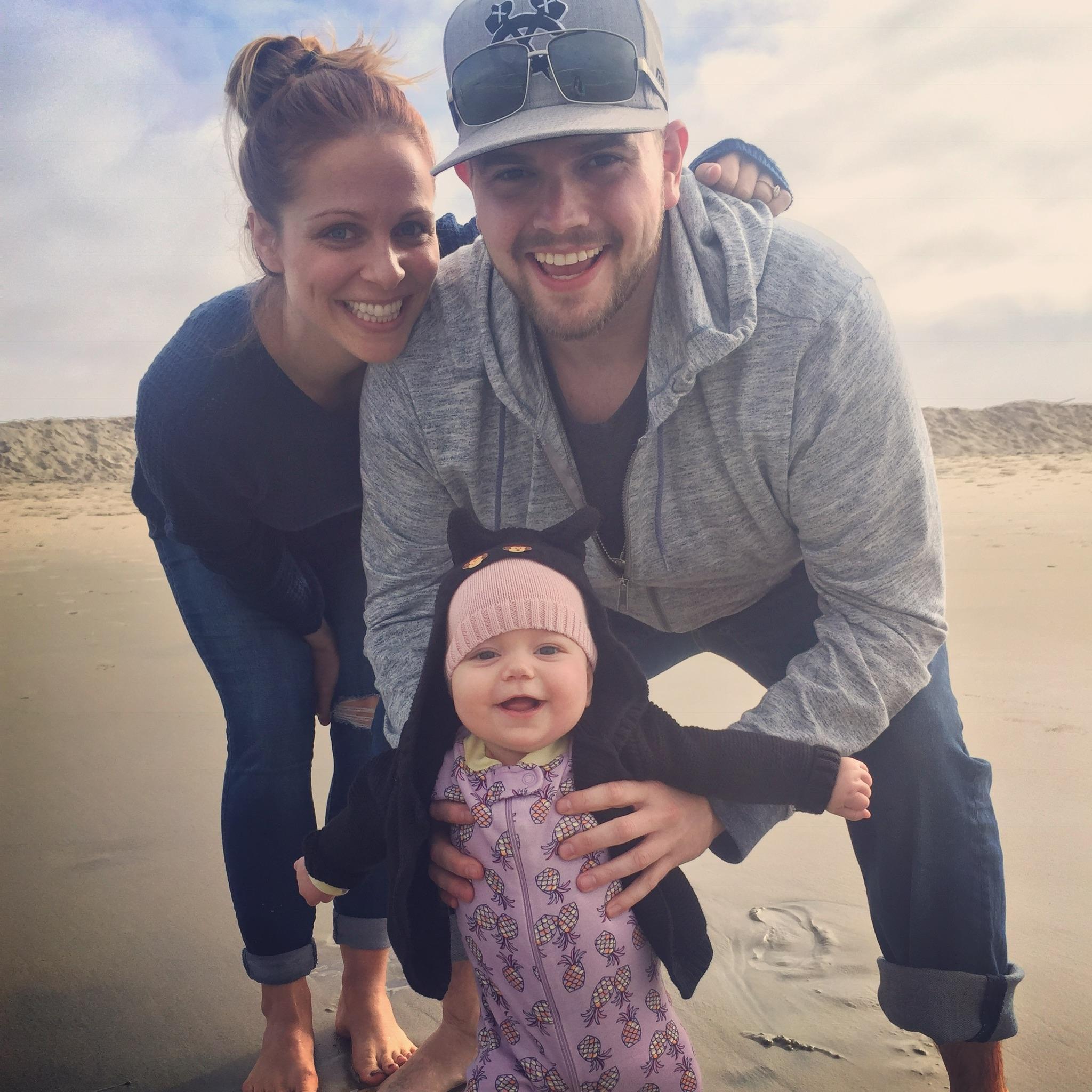 Nahli's first time putting her feet in the ocean (San Diego of course!)