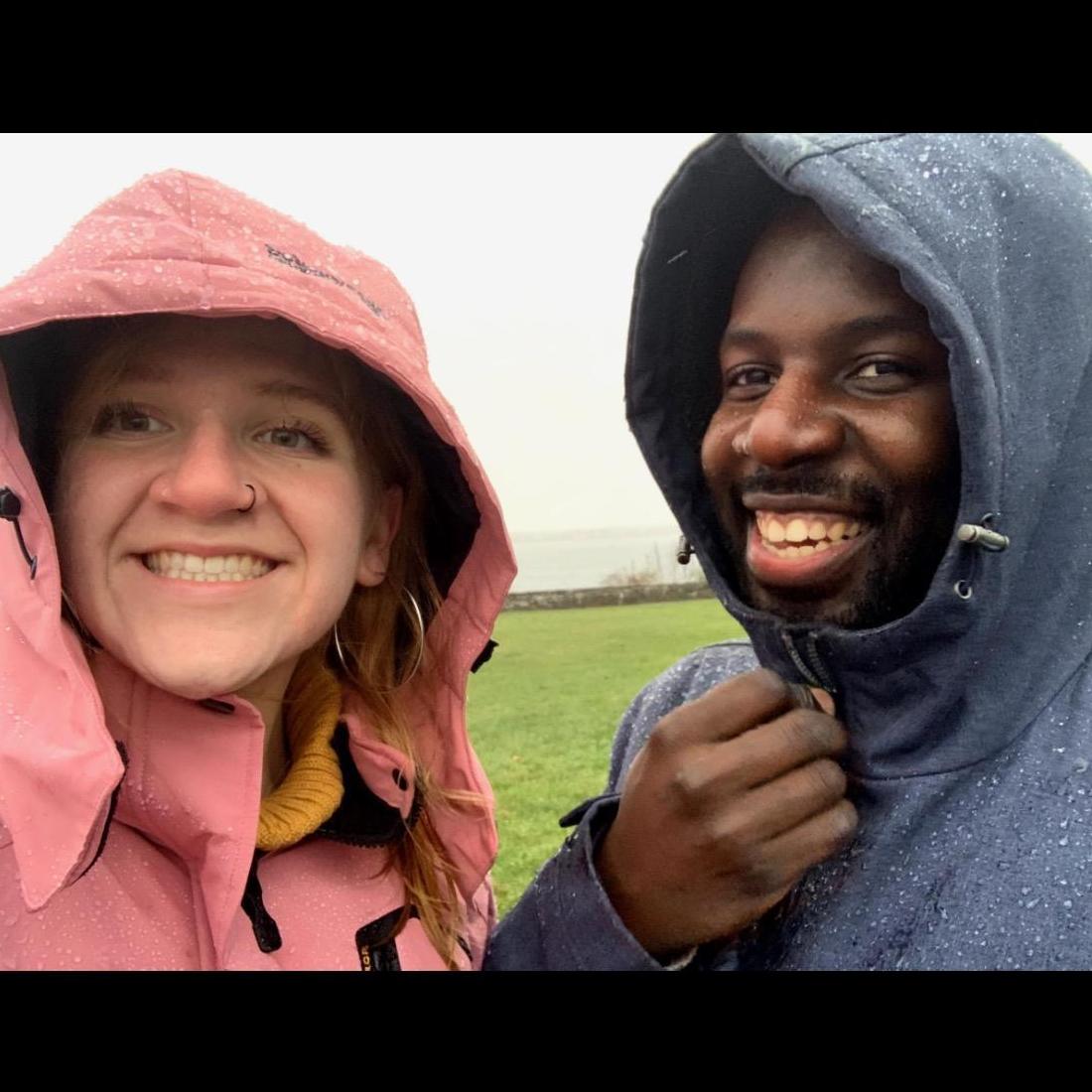 On a surprise trip to Sackets Harbor, NY before this became our new home. It was freezing rain but we still explored the historic battlefield... happily