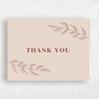 Mahogany, Red Wedding Thank You - Hernando Type
