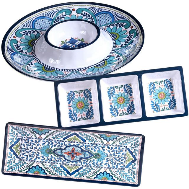 Certified International Talavera 3-Piece Hostess Serving Set