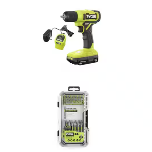 RYOBI ONE+ 18V Cordless 3/8 in. Drill/Driver Kit with 1.5 Ah Battery and 30-Piece Impact Rated Driving Set