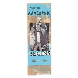 Sweet Bird & Co. "And the Adventure Begins" 5-Inch x 7-Inch Clip Picture Frame