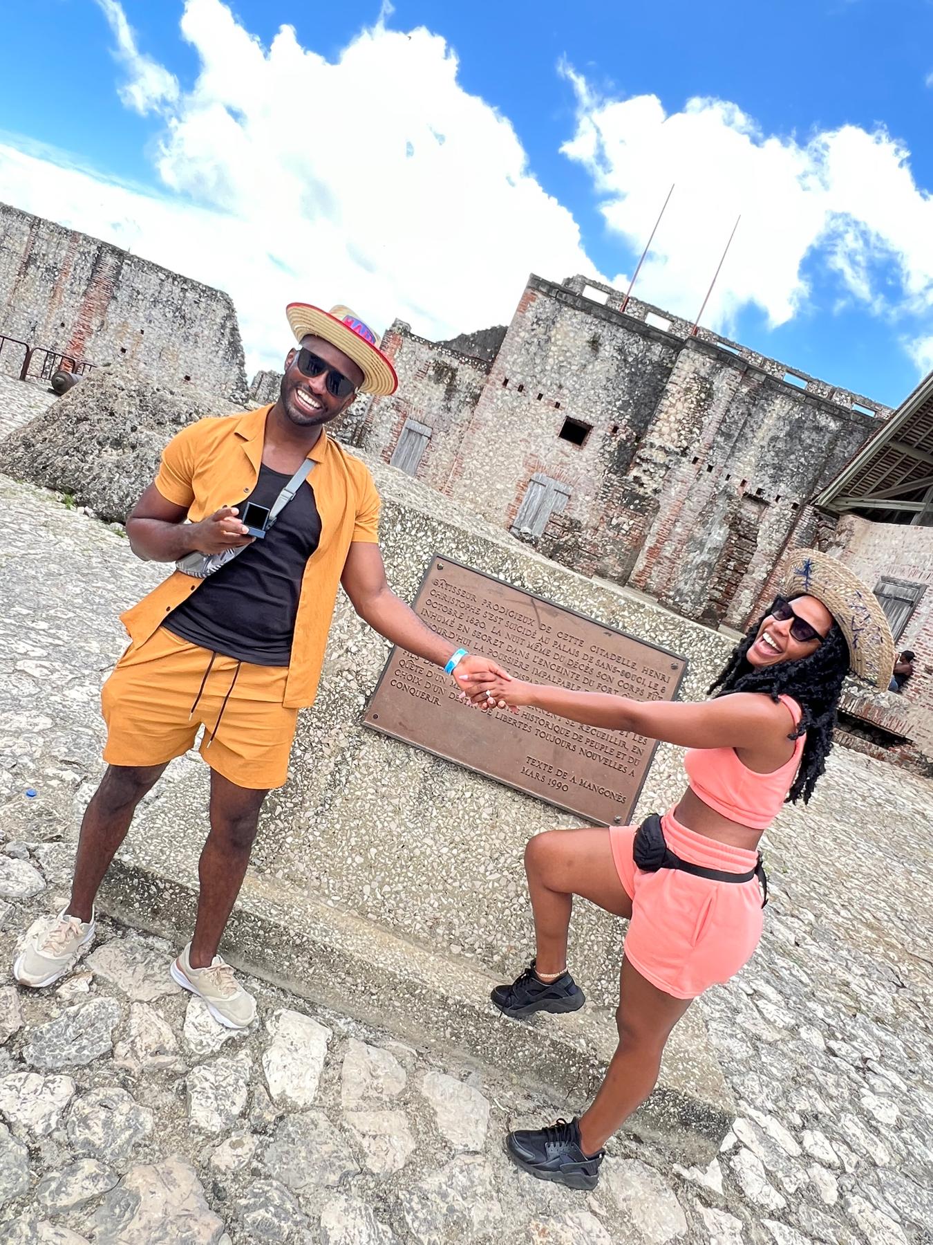 On top of the Citadel in Haiti, a few moments after Ted Proposed!