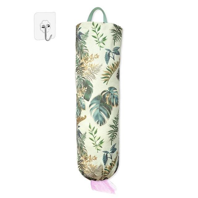 SYIPO Plastic Bag Holder, Reusable Grocery Bag Organizer, Wall Mount, 1 Pack, Small Forest