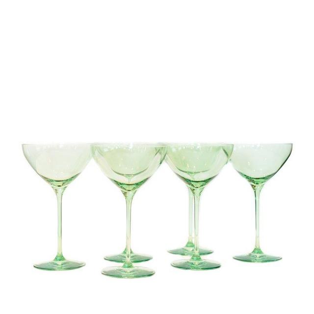Estelle Colored Martini Glass - Set of 6 {Mint Green}