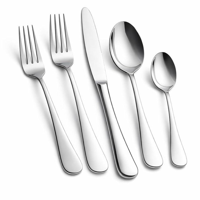 Silverware Set 60-Piece, Stainless Steel Flatware Cutlery Set for 12, Mirror Polished, Dishwasher Safe, Tableware Set for Home, Kitchen, Wedding, Party