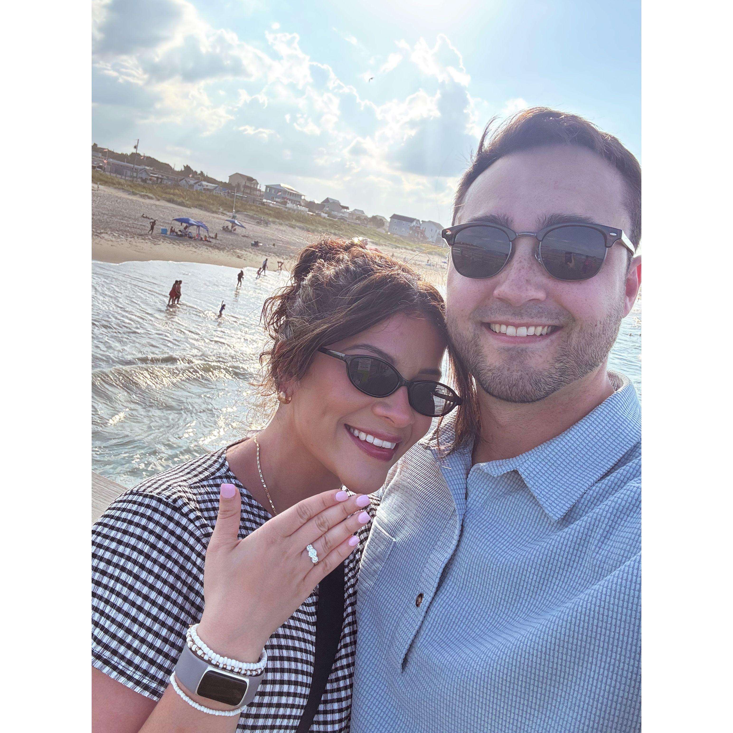 On a beautiful Thursday, July 3rd, 2025, Noah got on one knee and popped the question. We look forward to our Emerald Isle vacation every year but this year was truly a special one.