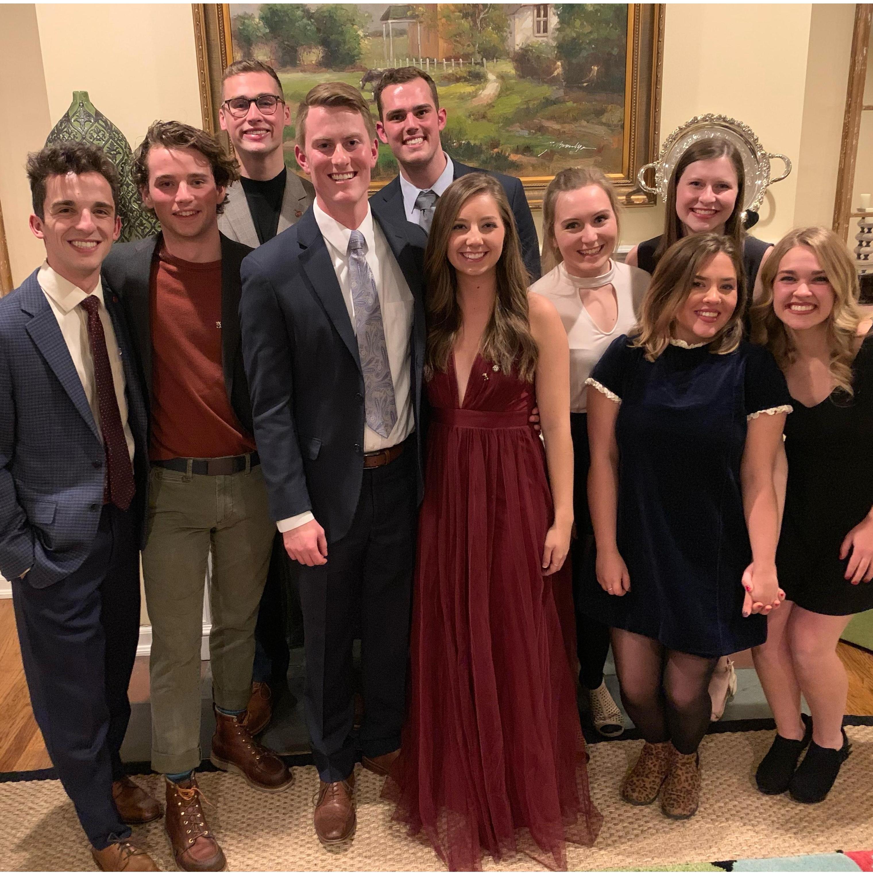All of our best friends who spoke at our pinning, senior year of college!
