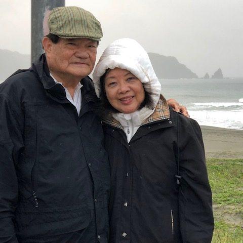 Arturo and Lourdes taken in Claveria , Cagayan Philippines at the beautiful beach with Lakay- Lakay and Baket - Baket view: taken 2/2019