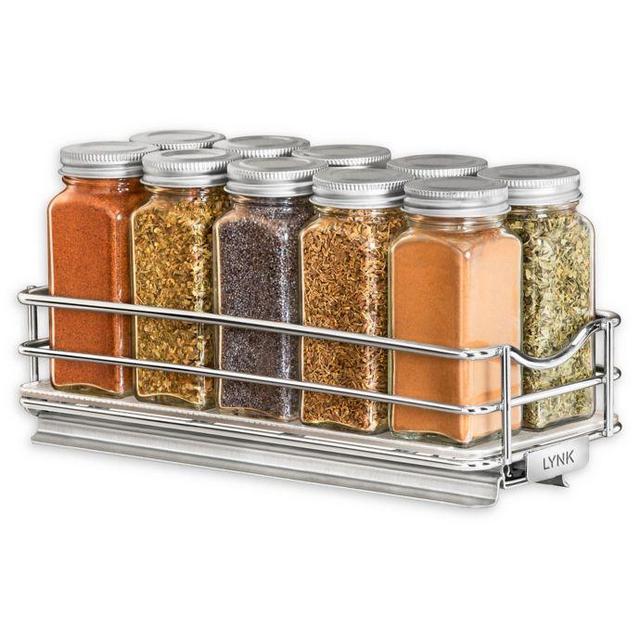 Lynk Professional Pull Out Spice Rack Organizer in Chrome